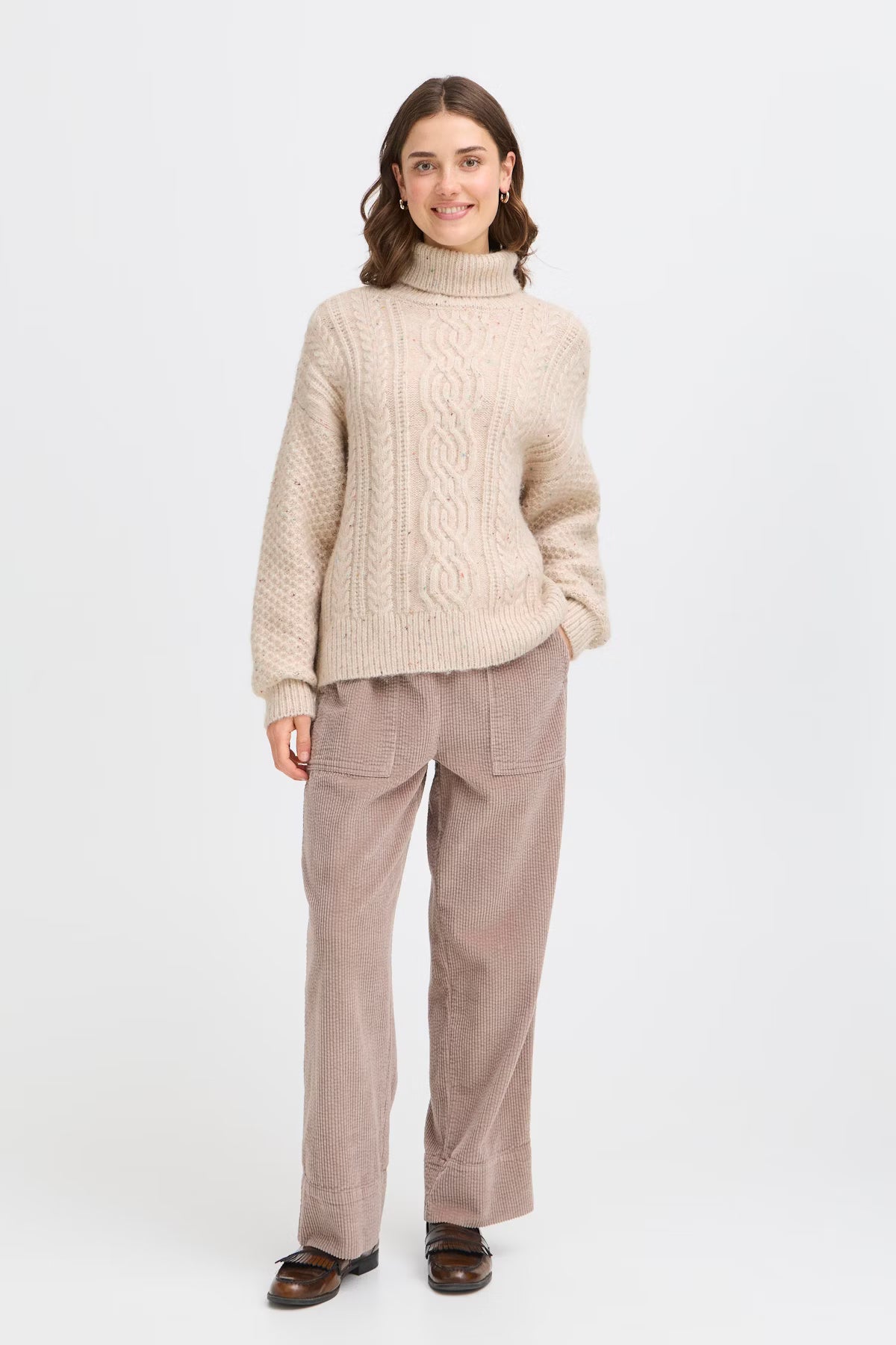 FRELLEA PULLOVER - Oatmeal Multi