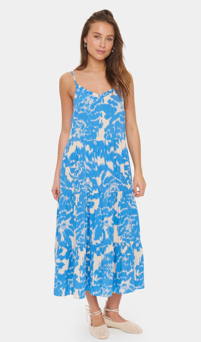 EdaSZ Maxi Strap Dress - Campanula Water Blooms