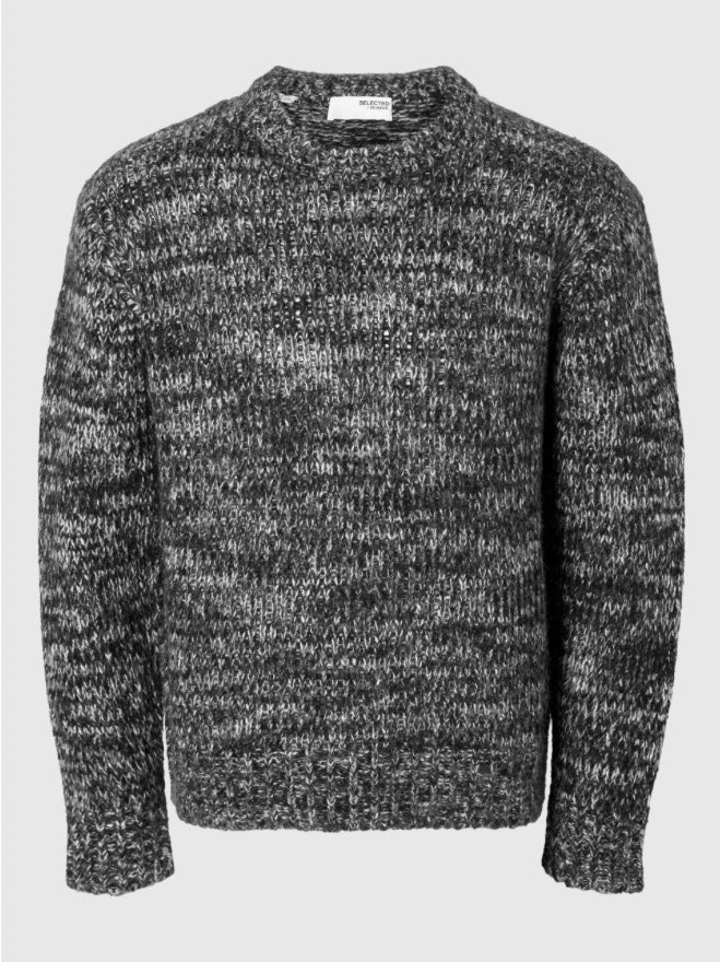 SLHPEPPER KNIT MENS JUMPER-Black/Flint