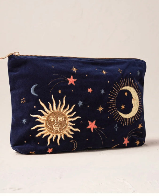 Celestial Velvet Everyday Pouch - Navy