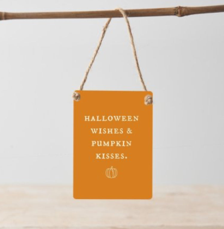 Halloween Wishes Mini Metal Sign