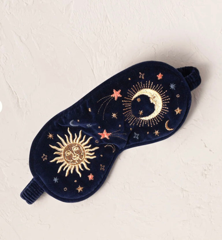 Celestial Velvet Eye Mask - Navy