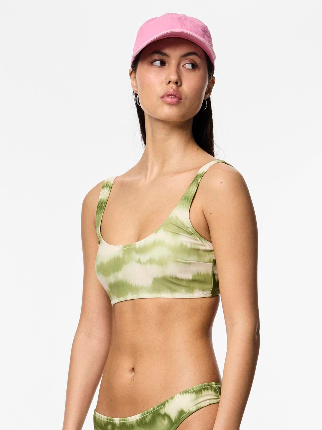 PCANESA BIKINI TOP - Turtle Green Tie dye