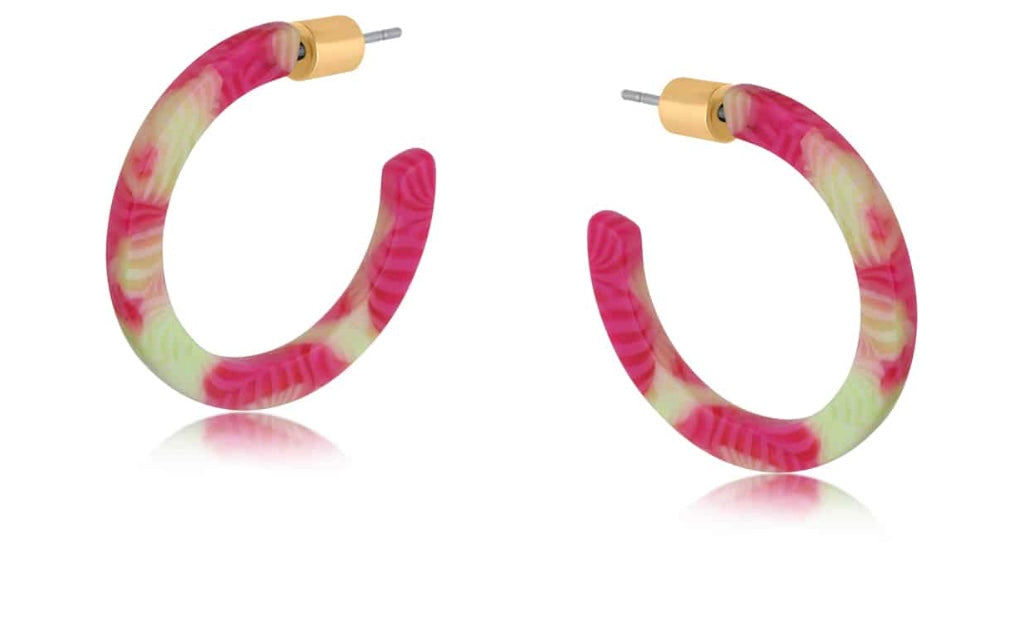 Emma Thin Resin Hoop Earrings