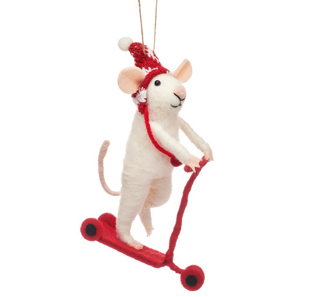 Mouse On A Scooter Hanging Decoration