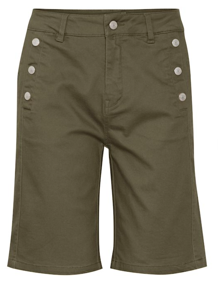FRLOMAX CAPRI SHORTS - Dusty Olive