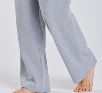 Mens Grey Waffle Lounge Hoodie and Straight Leg Pant Set