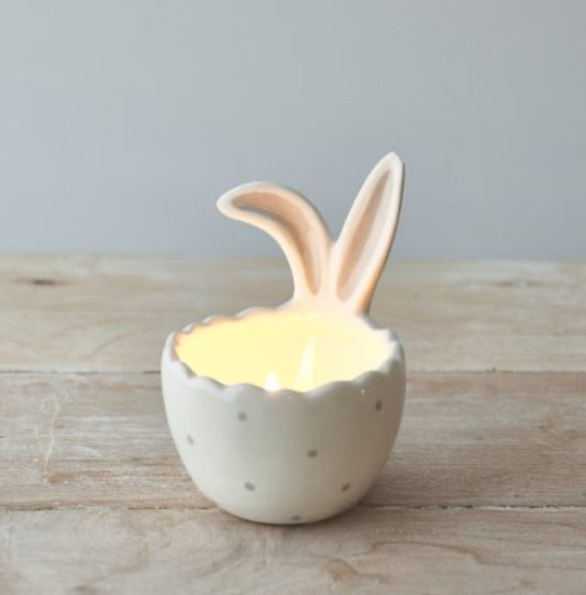 Ceramic Rabbit Ears Egg Cup 8cm