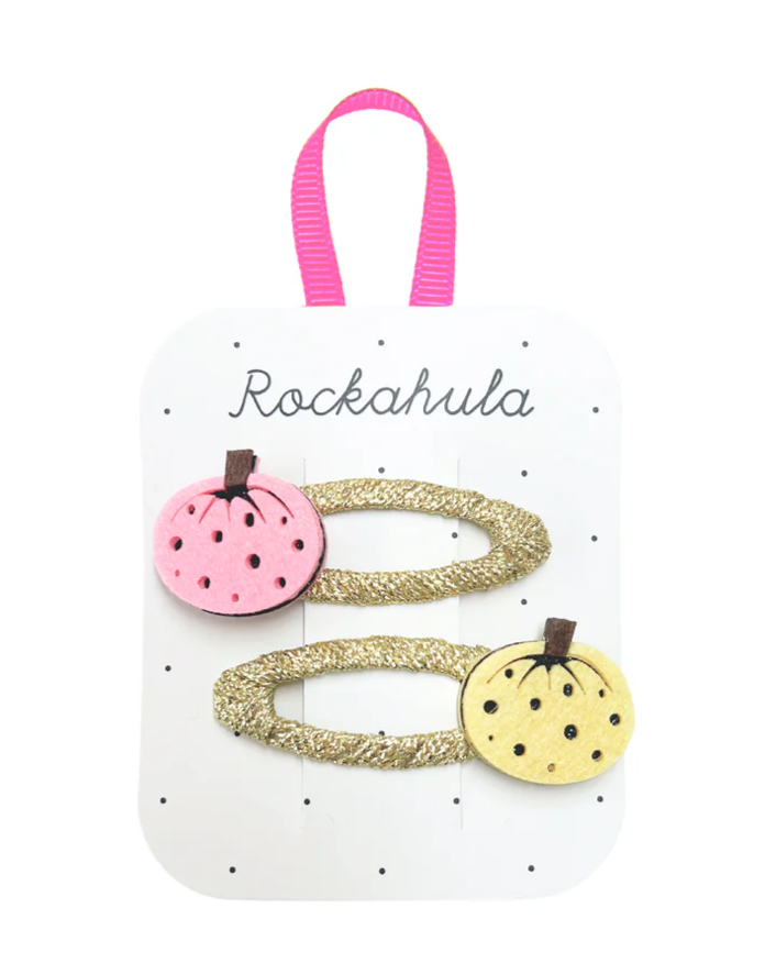 Spotty Pumpkin Clips