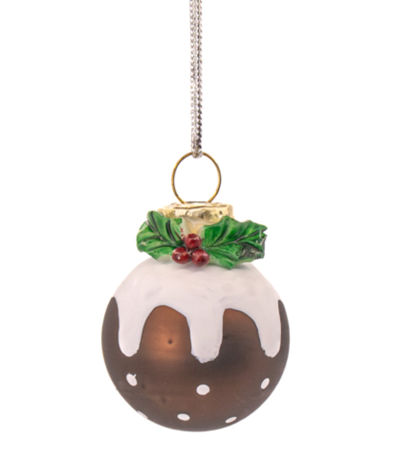 Mini Christmas Pudding Baubles - Set of 6