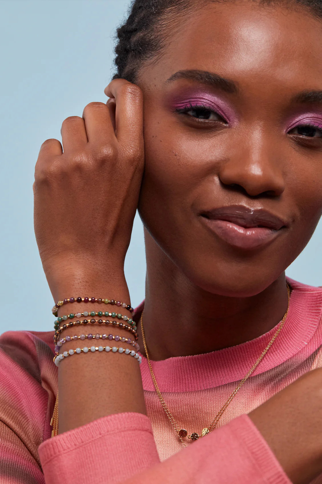 Tourmaline Gemstone Duo Bracelet