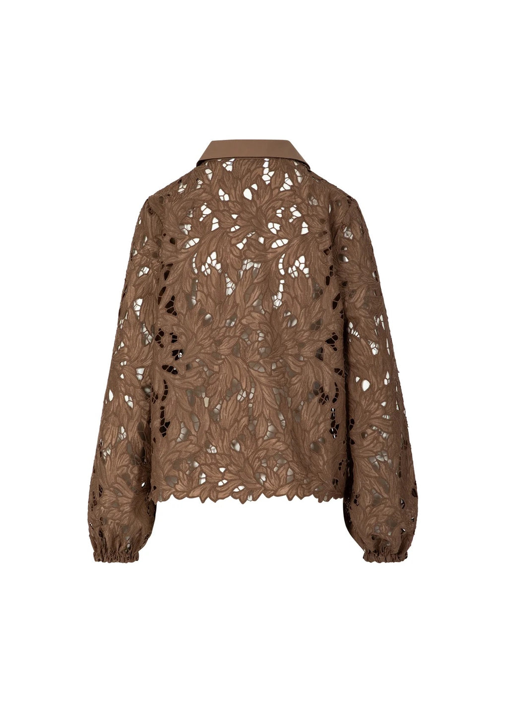 LACE SHIRT - MOCCA MOUSSE