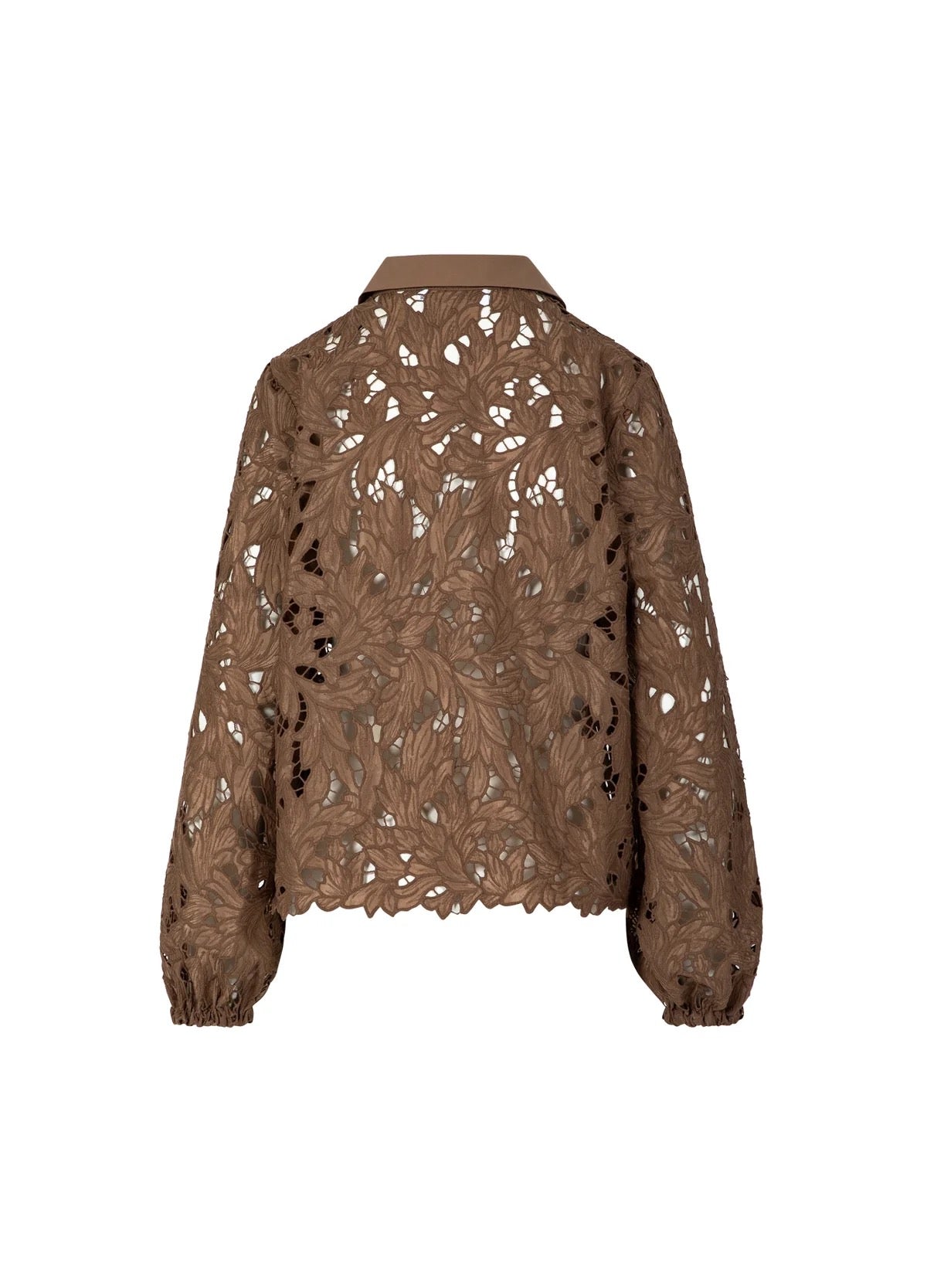 LACE SHIRT - MOCCA MOUSSE