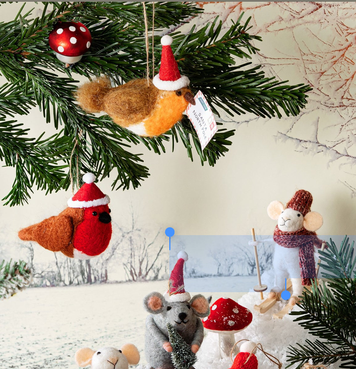 Robin With Letter To Santa Felt Decoration