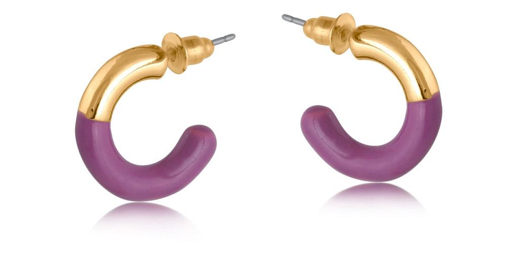 Salome Two Tone Enamelled Earrings