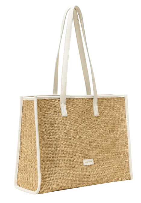 Straw Box Tote Bag