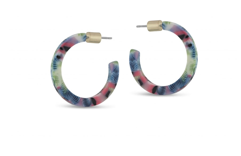 Isla Tiny Hoop Resin Earrings