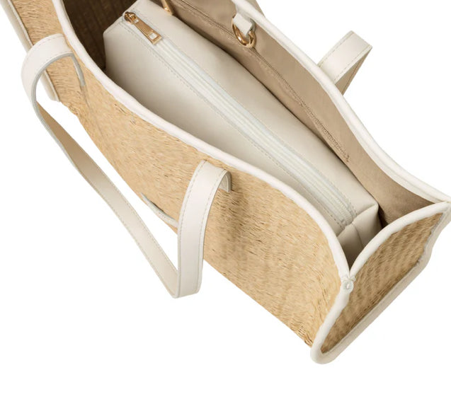 Straw Box Tote Bag