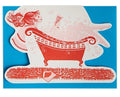 Lady In The Bath Greeting Card