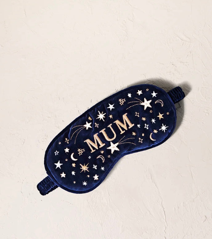 Starry Sky Mum Velvet Eye Mask - Navy