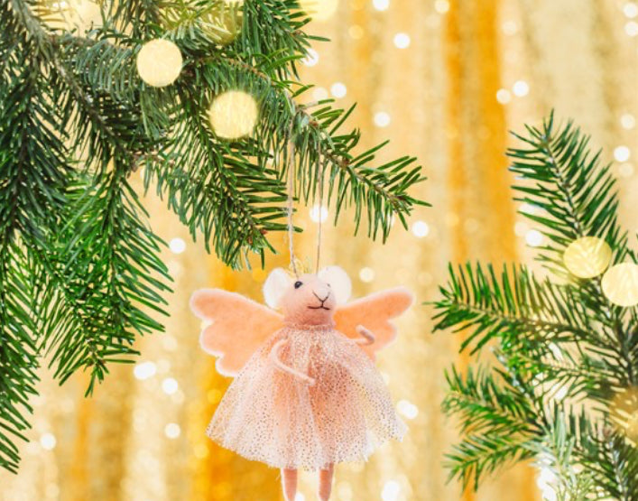 Pink Princess Fairy Mouse Hanging Decoration