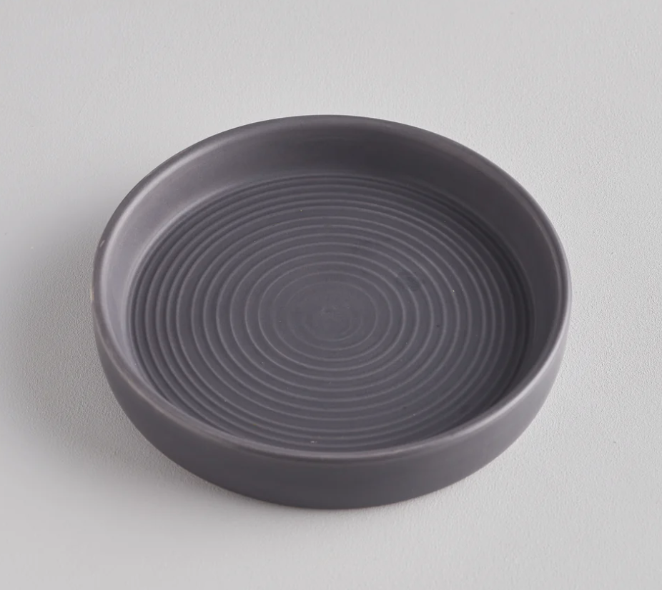 Candle Plate, Small - Dark Grey ,Green Or White