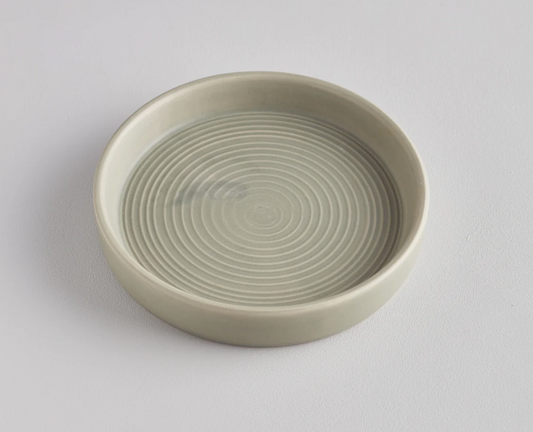 Light Grey-Green Candle Plate, Small