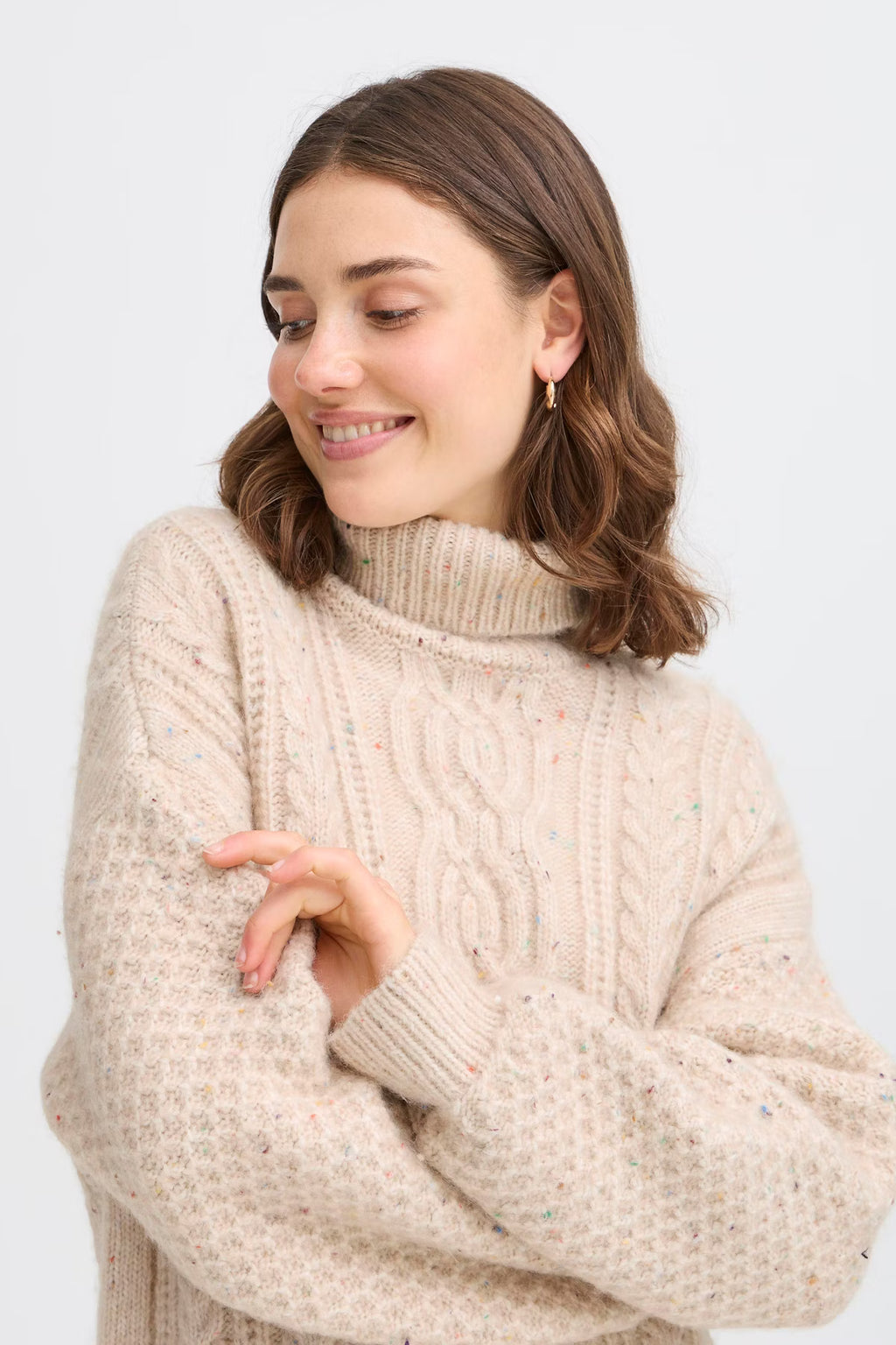 FRELLEA PULLOVER - Oatmeal Multi