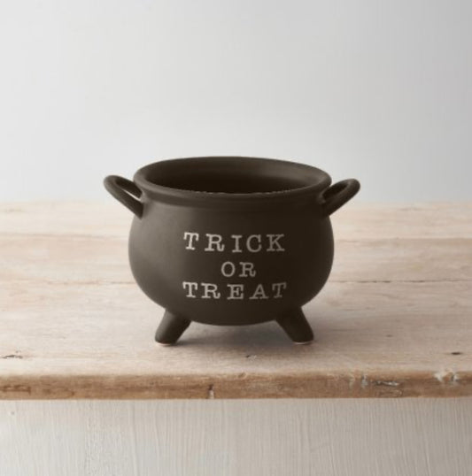 Trick or Treat Halloween Cauldron 17.5cm