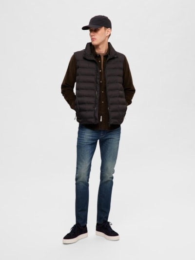 SLHBARRY QUILTED GILET - BLACK