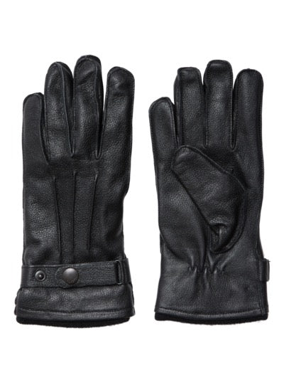 SLHPOUL LEATHER GLOVES - BLACK