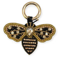 Black & Gold Beaded Bee Bag Charm