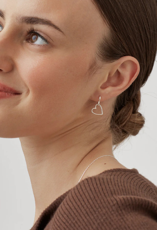 Double Heart Hoop Earrings