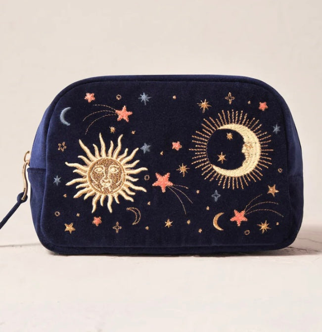 Celestial Velvet MakeUp Bag - Navy