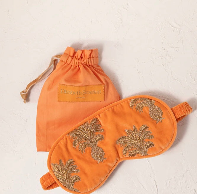 Pineapple Velvet Eye Mask - Orange