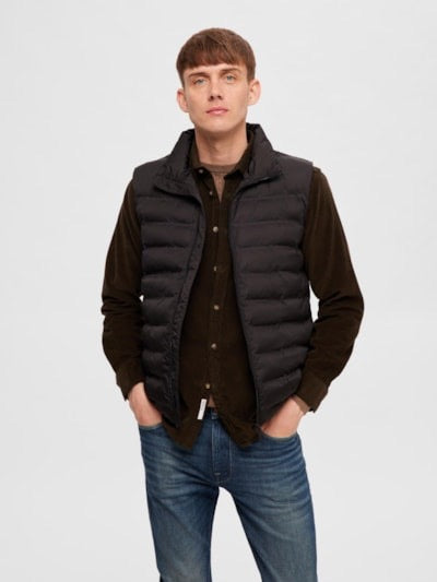 SLHBARRY QUILTED GILET - BLACK