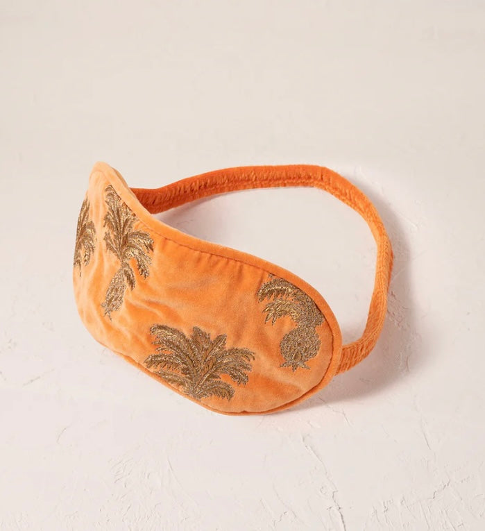 Pineapple Velvet Eye Mask - Orange