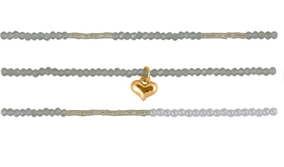 Big Metal London Sylvia Pack of 3 Anklets