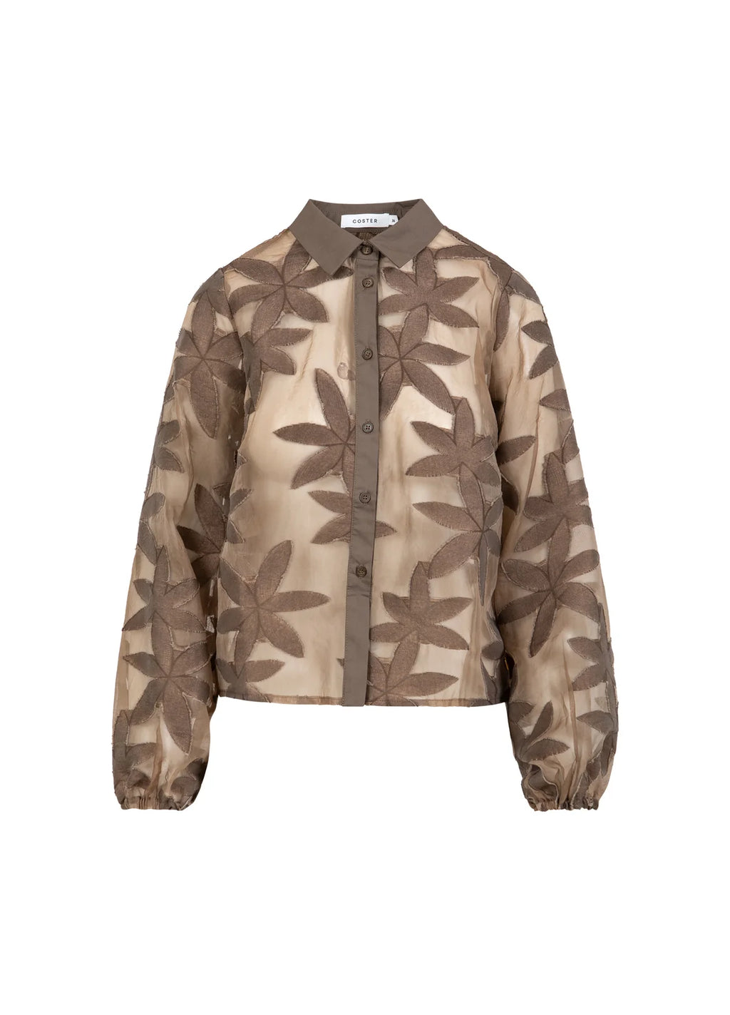 FLOWER STRUCTURE SHIRT - TAUPE SAND