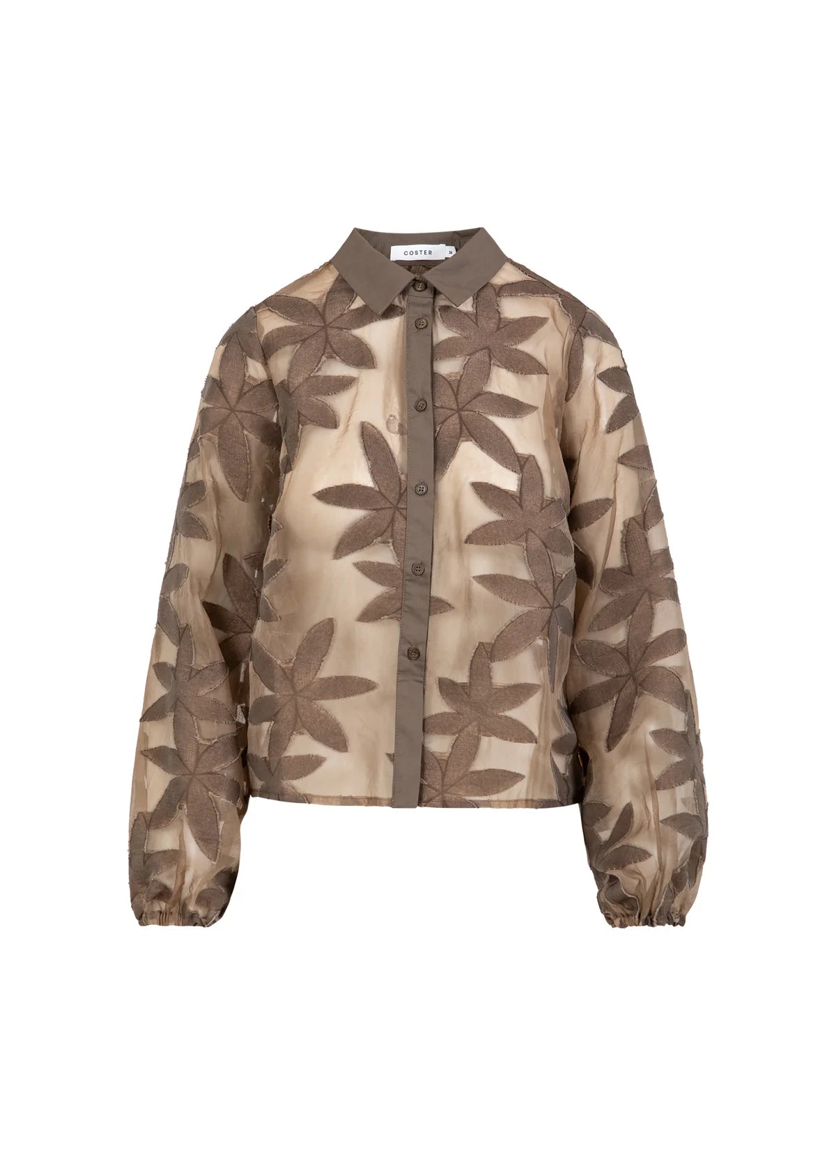 FLOWER STRUCTURE SHIRT - TAUPE SAND