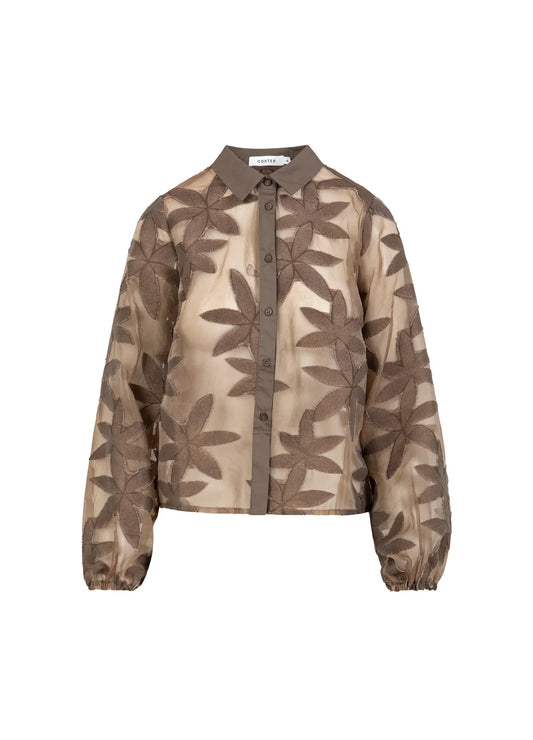 Flower Structure Shirt - Taupe Sand