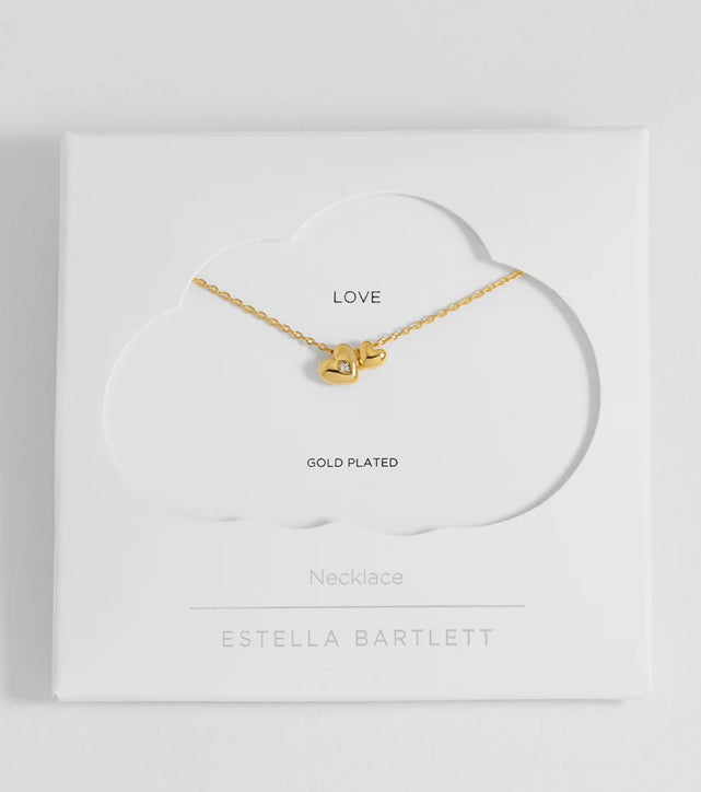 DOUBLE HEART CZ NECKLACE