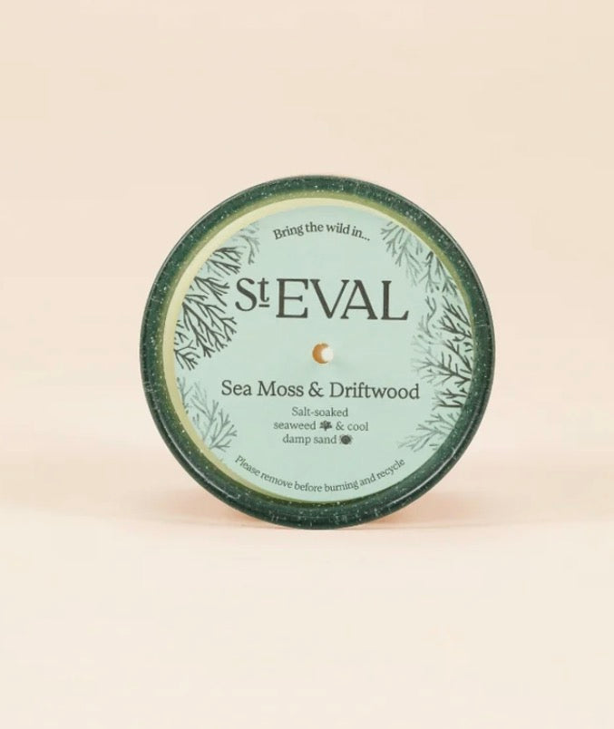 SEA MOSS & DRIFTWOOD GLASS JAR CANDLE