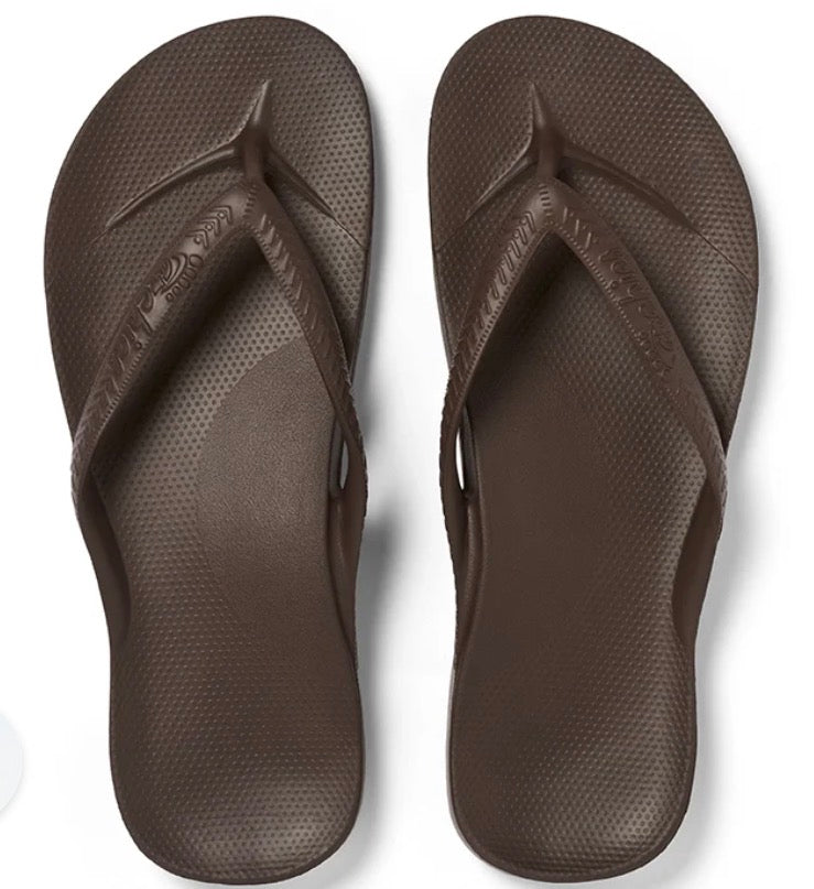 ARCHIES ARCH SUPPORT FLIP FLOPS - BROWN
