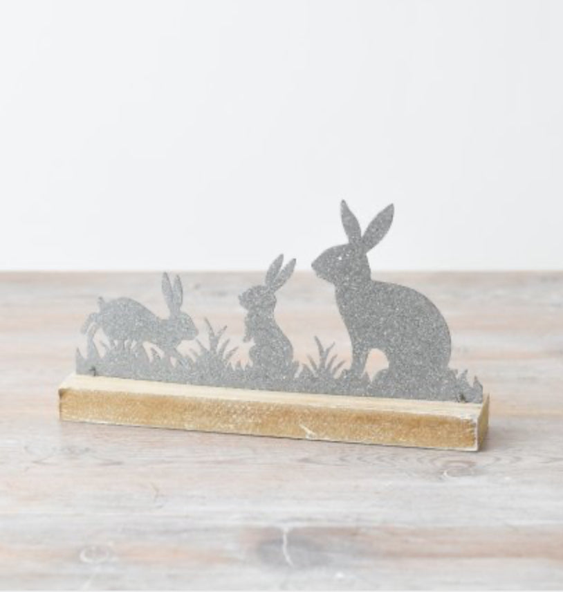 Metal Rabbits Ornament