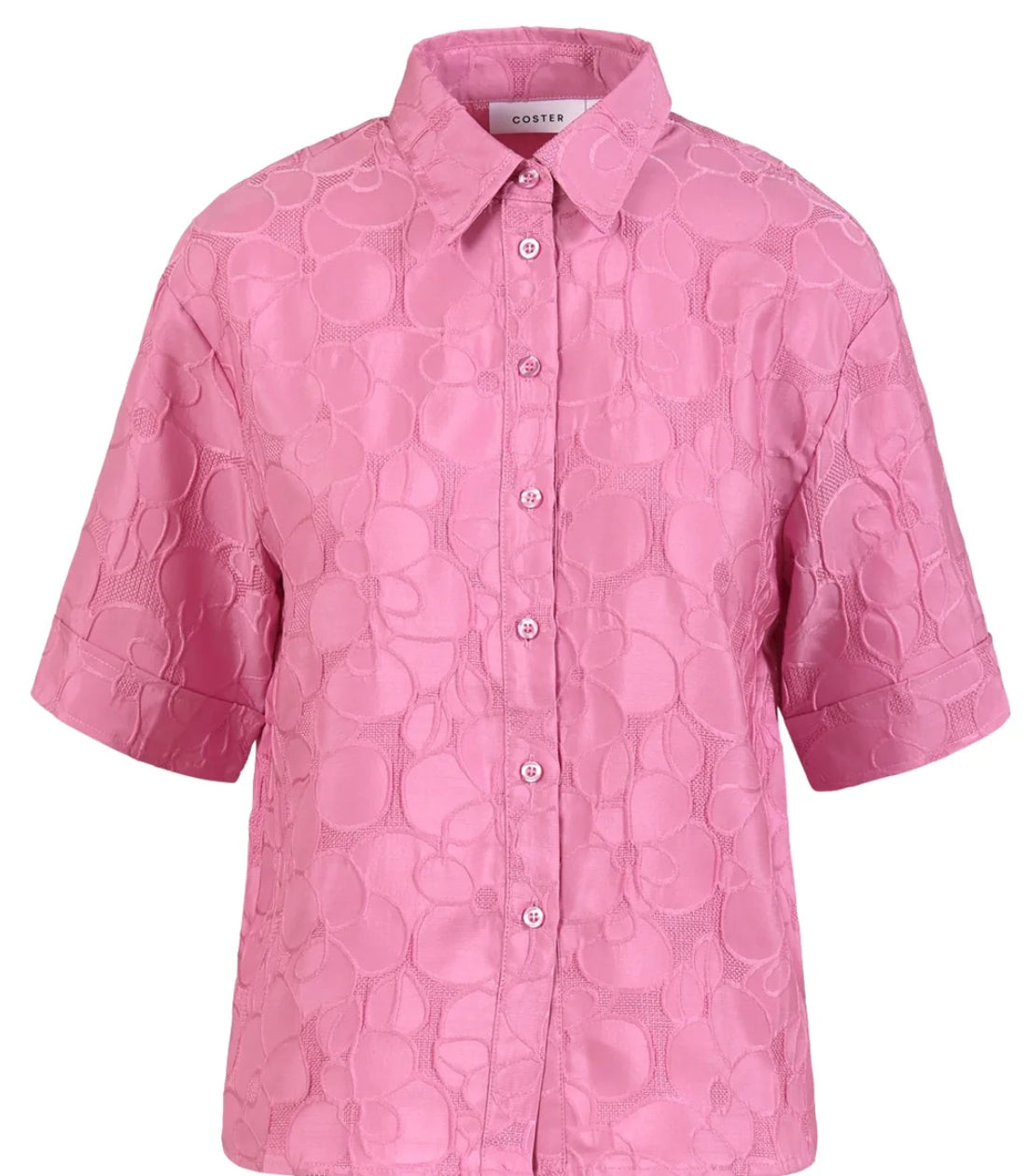 SHORT WIDE SLEEVE SHIRT - MAGENTA