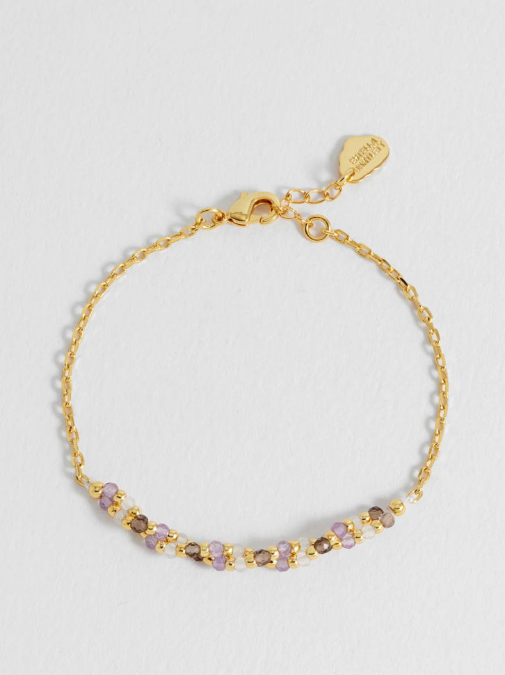 TWISTED GEMSTONE BEAD BRACELET