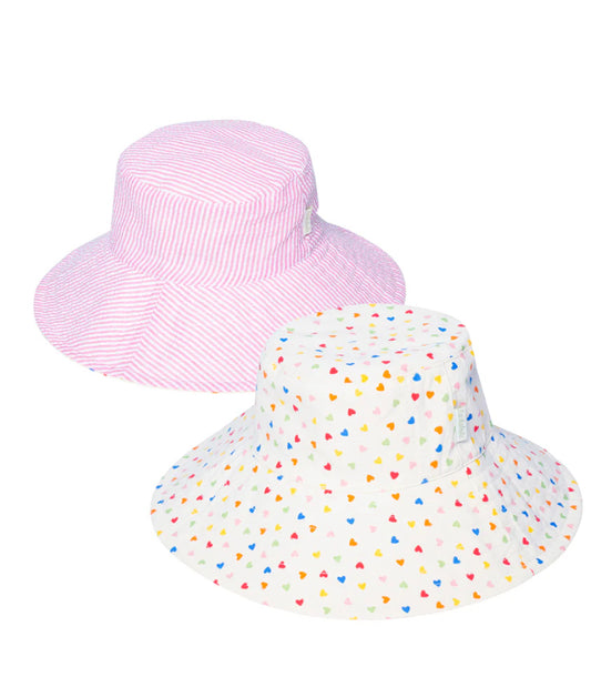 Rainbow Hearts Reversible Sun Hat