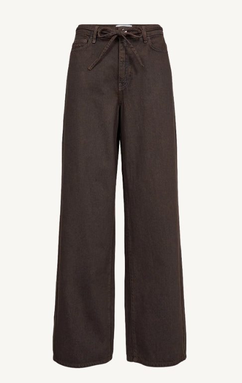 NUBROOKLYN HR WIDE JEANS - BLACK COFFEE