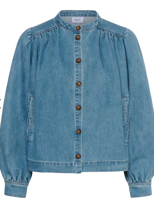 TERASZ SHIRT/JACKET - MEDIUM DENIM BLUE